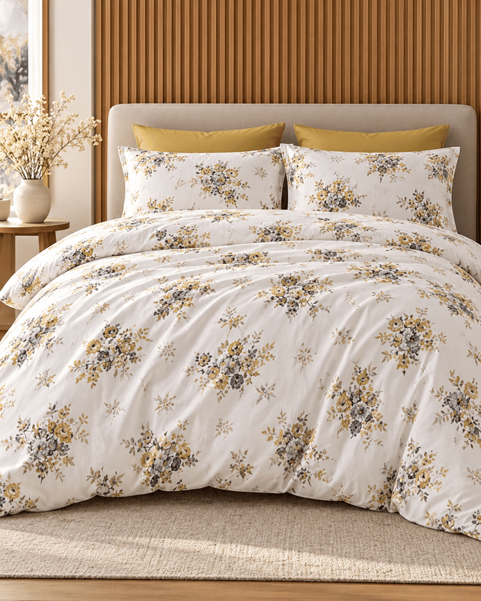 Çift Kişilik Desenli Yastıklı Nevresim Takımı HÇ16 200x220
