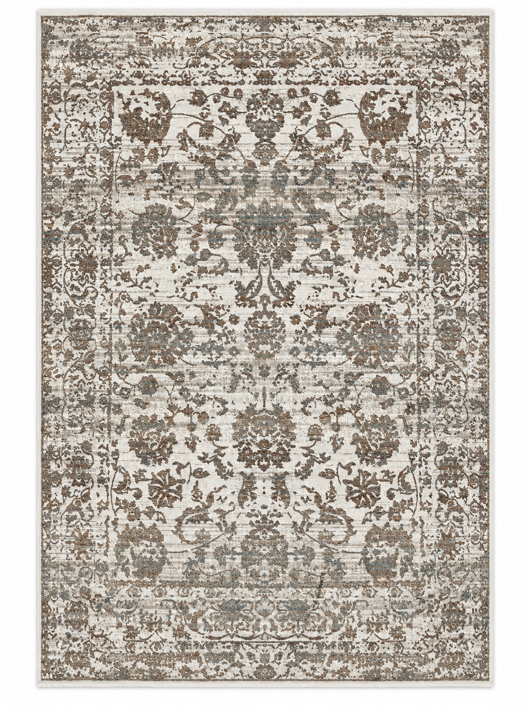 Irmak Serisi Vintage Halı 5669A Krem