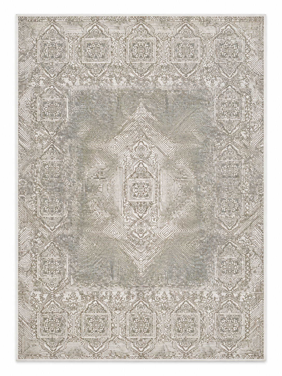 Irmak Serisi Vintage Halı 5670B Bej