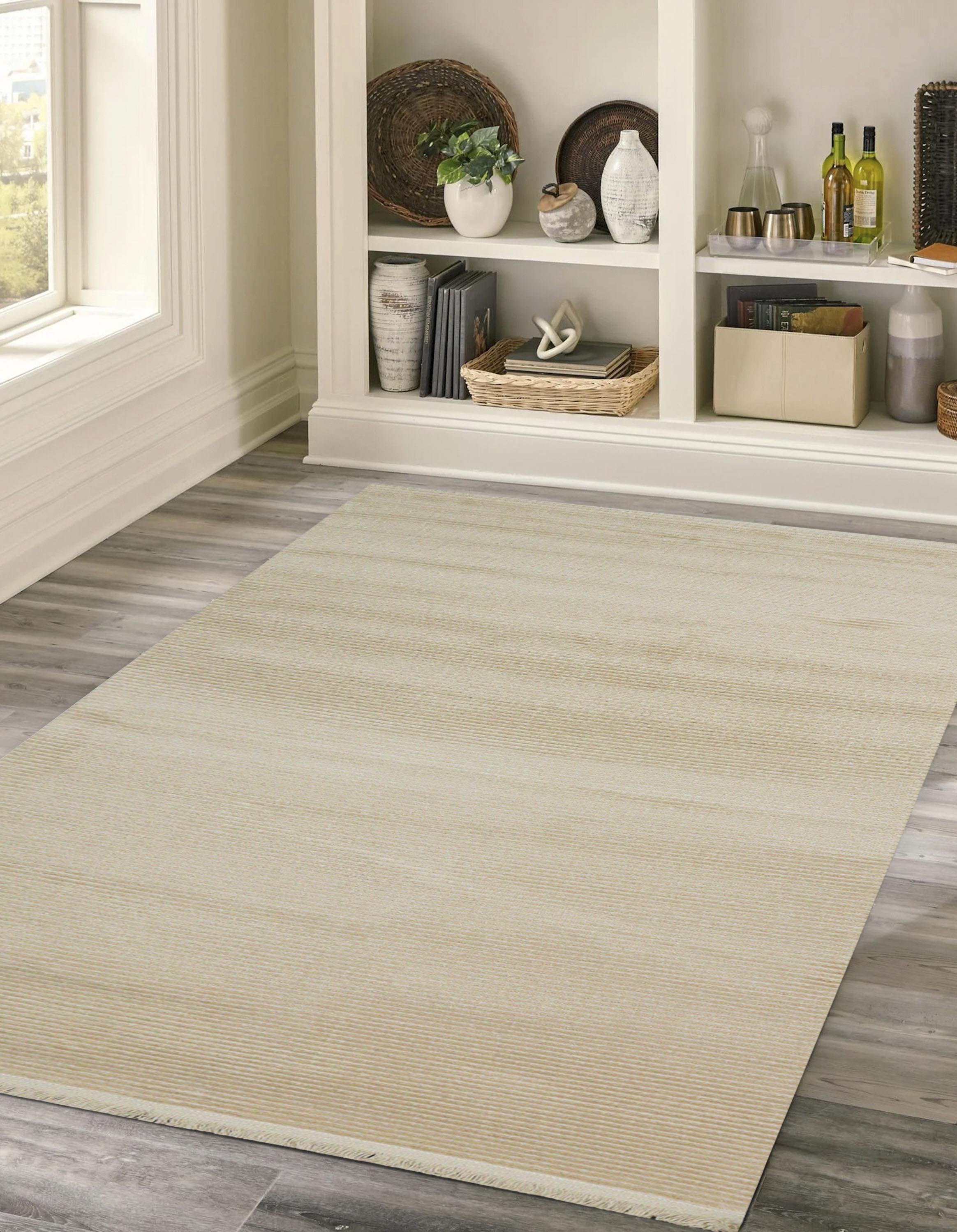 Sultan Asel Kumsal Krem Modern Akrilik Makine Dokuma Salon Halısı - 11521