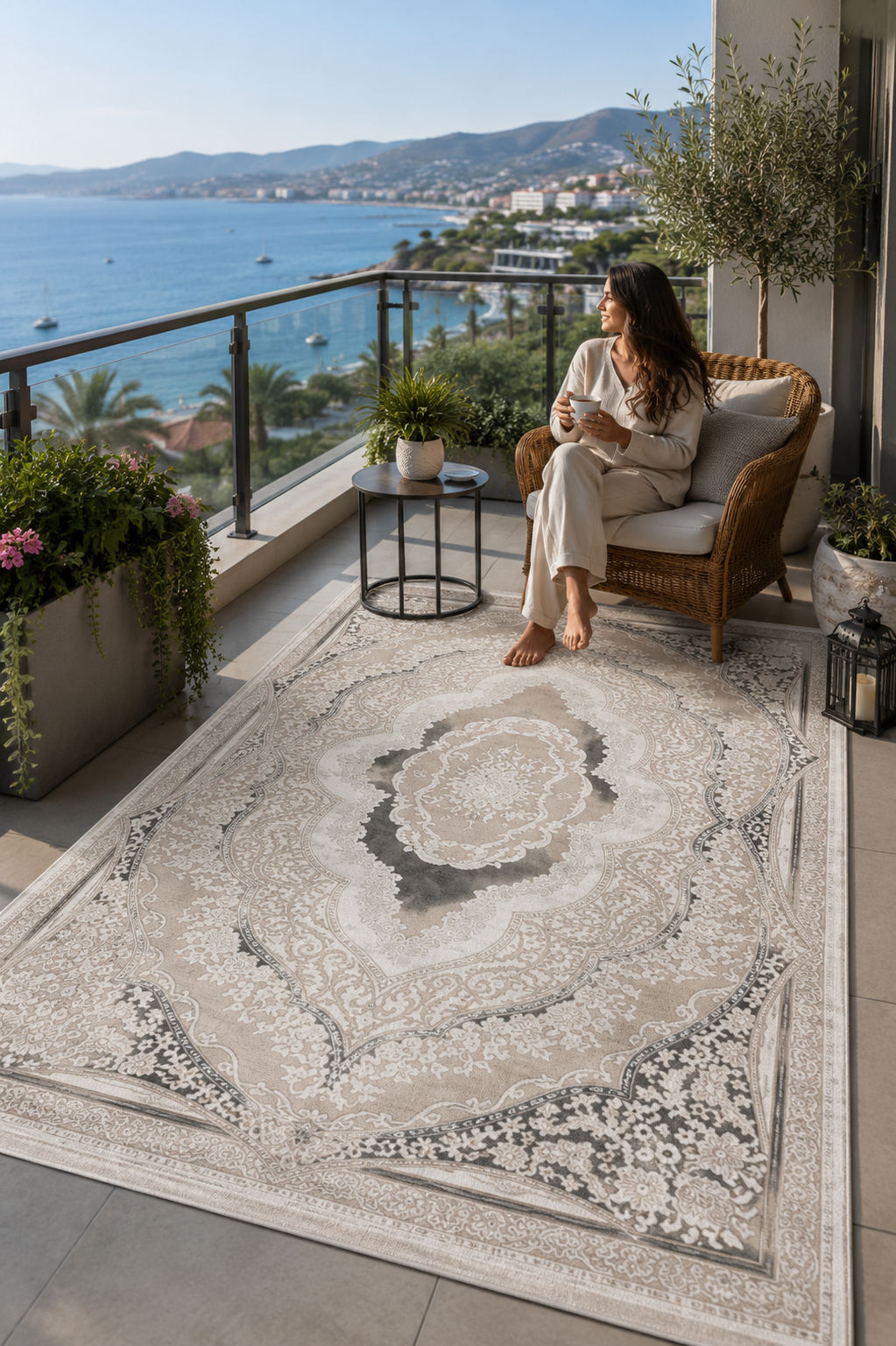 Sultan Asya Modern  Makine Dokuma Salon Halısı - CR60