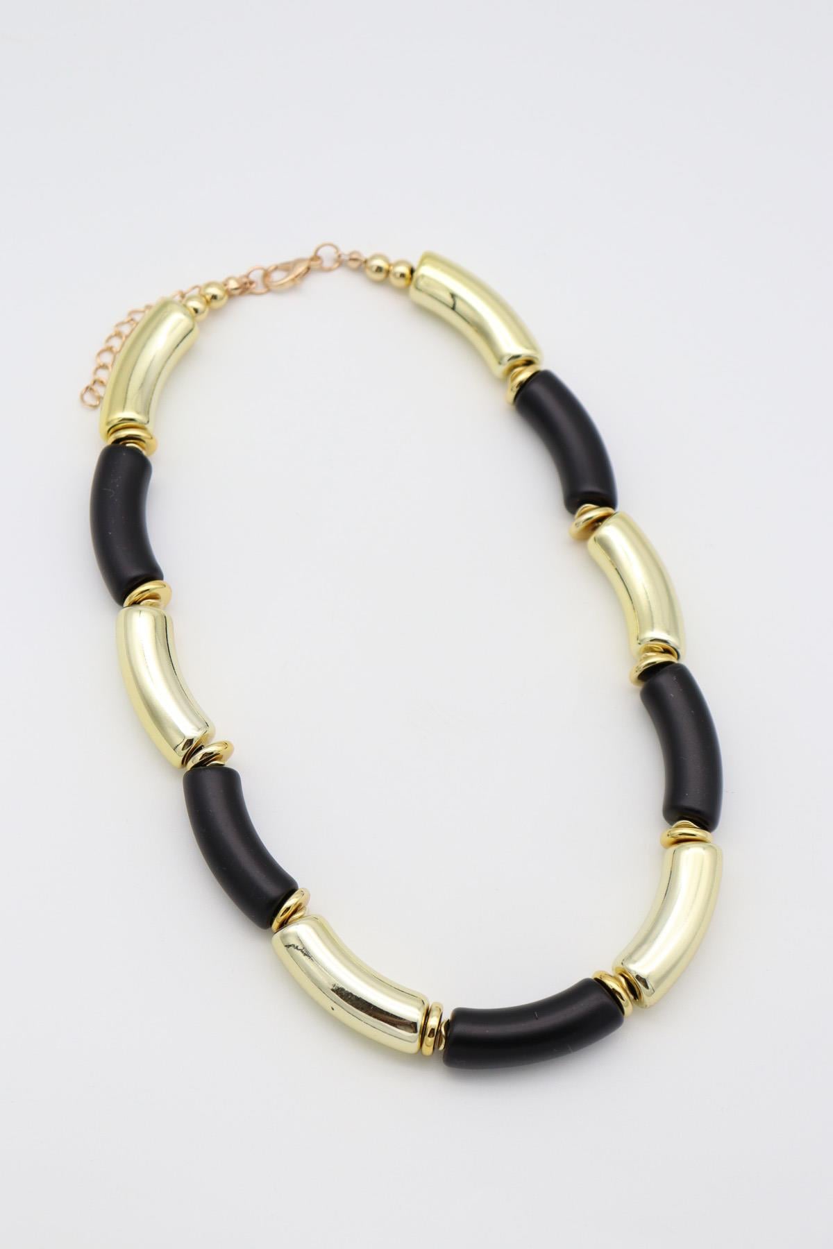 Çelik Kolye Siyah 14 K-12083 (40+5cm)