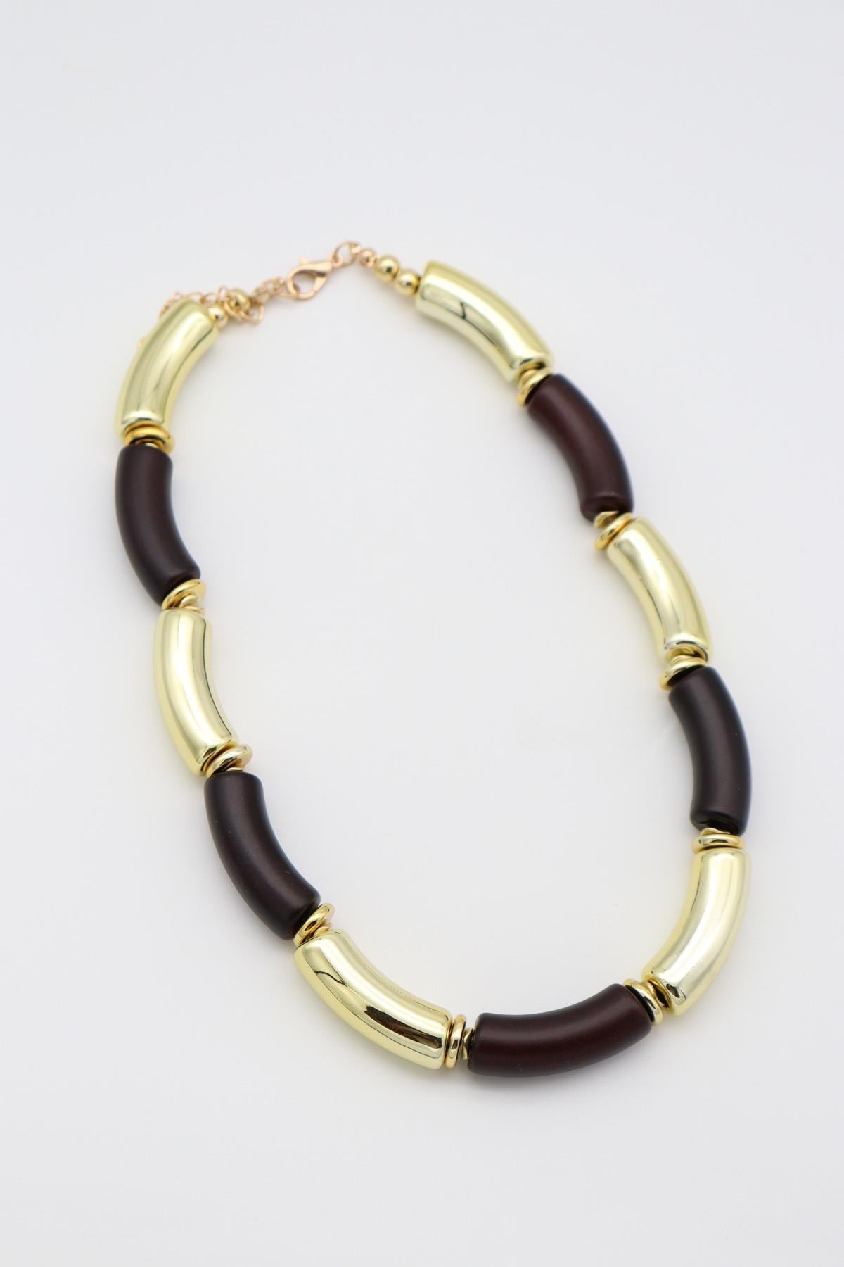 Çelik Kolye Acı Kahve 14 K-12084 (40+5cm)