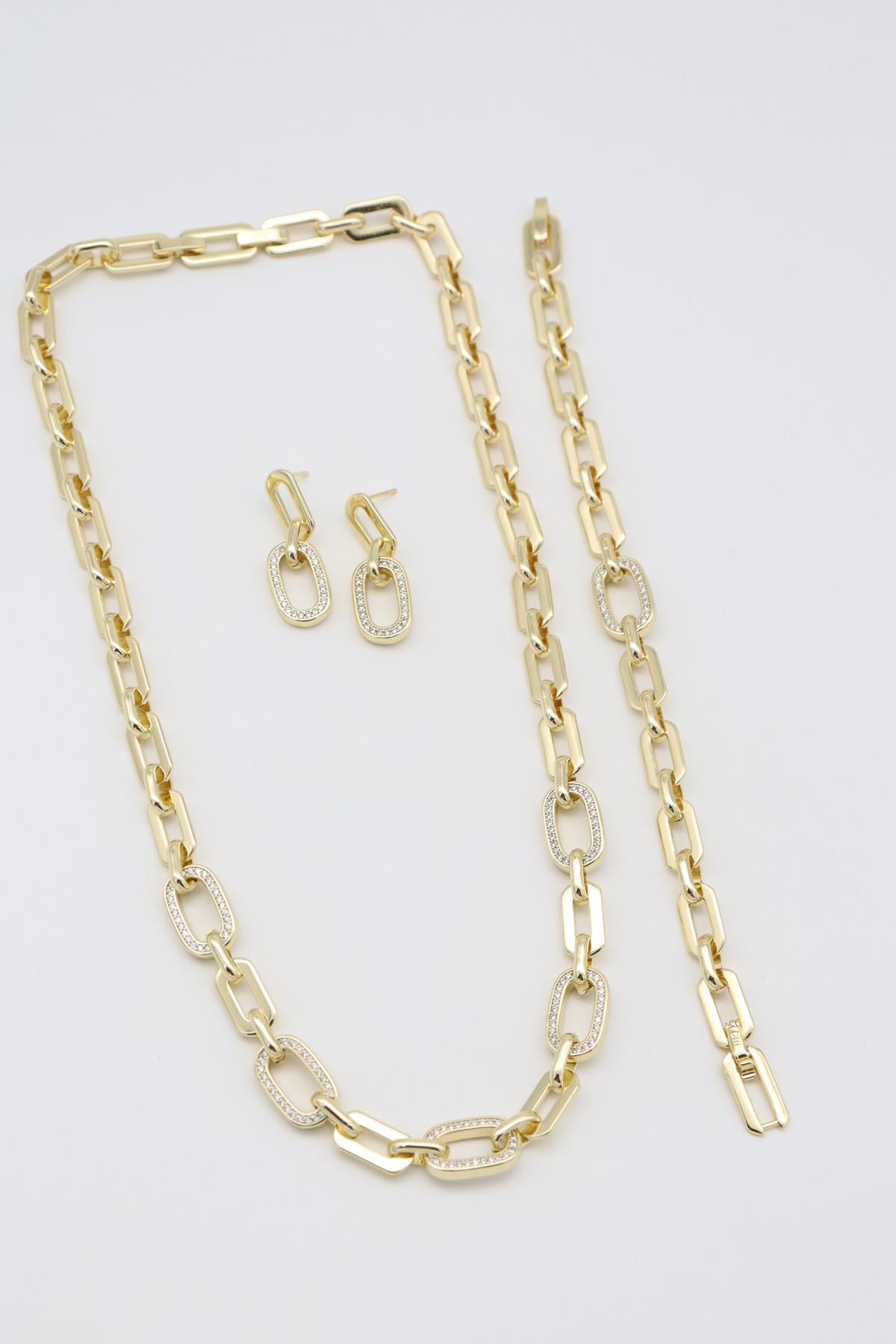 Vıp Kolye Bileklik Set 14 K-13381 (45+5cm)
