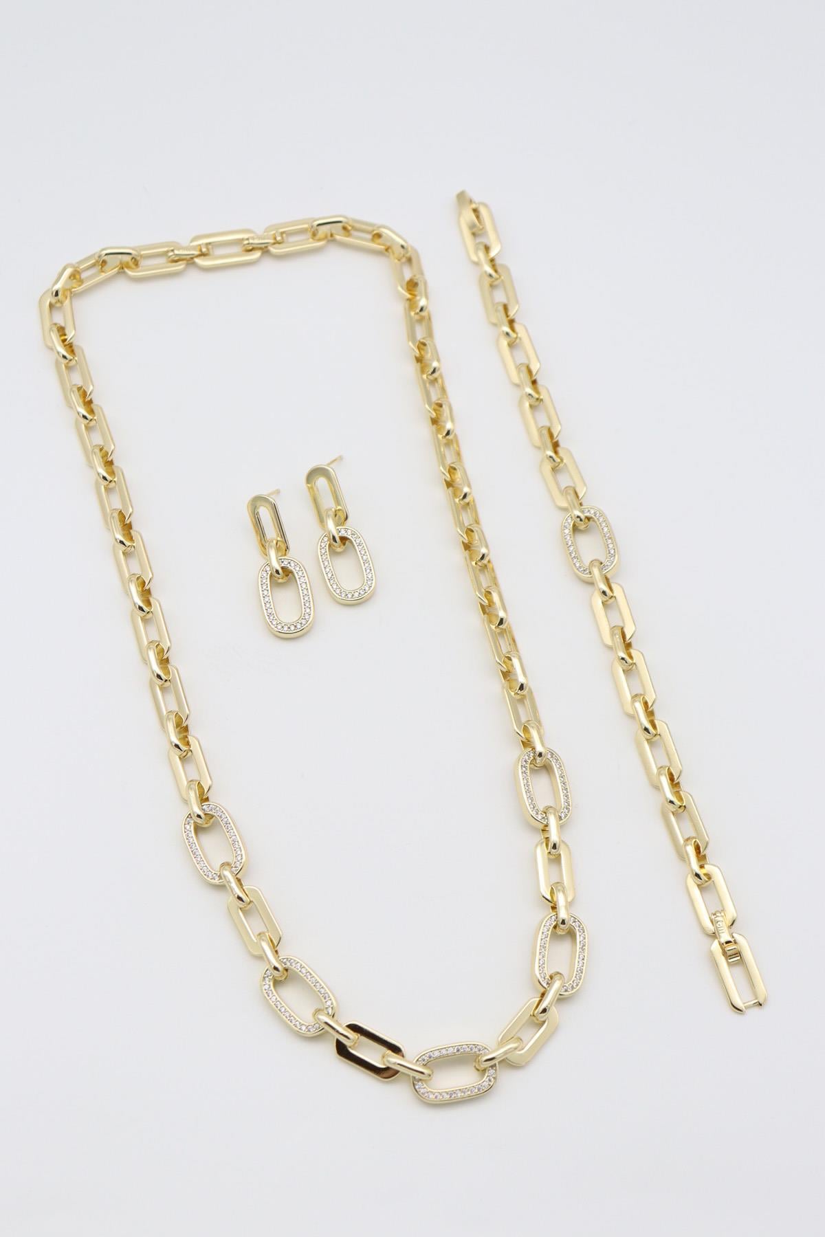 Vıp Kolye Set 14 K-12901 (50cm)
