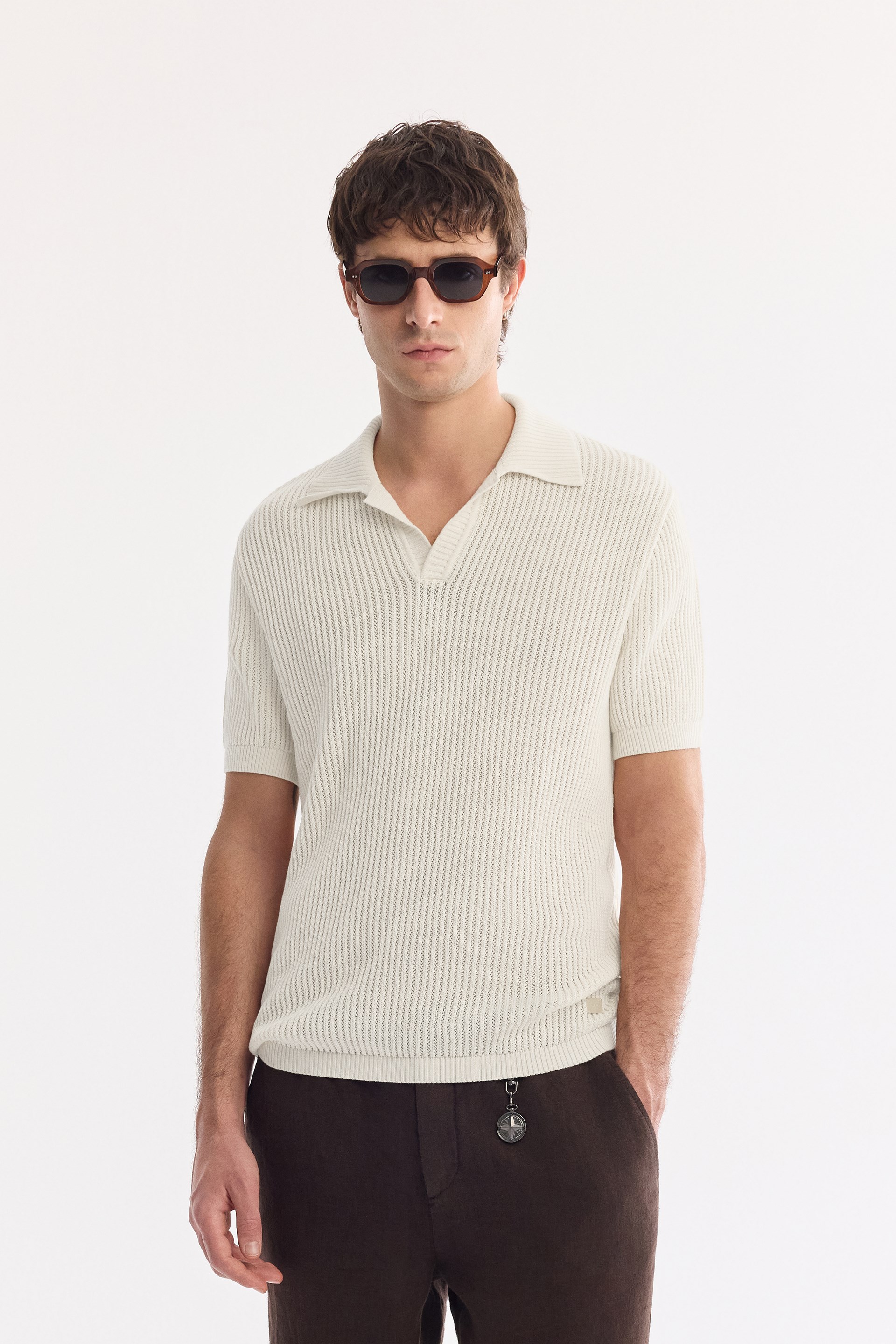 AVVA Bej Polo Yaka Soft Touch Triko T-Shirt
