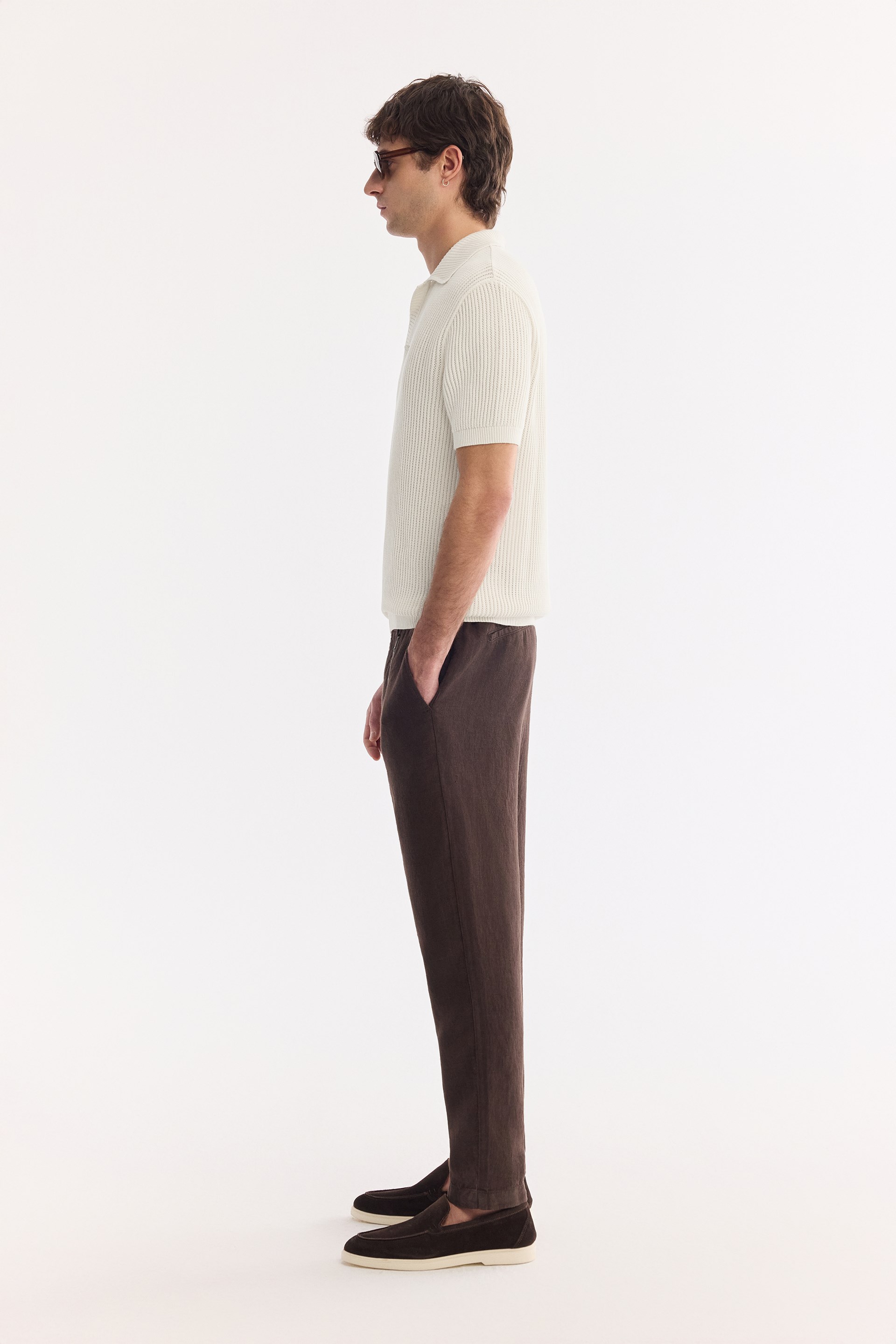 AVVA Bej Polo Yaka Soft Touch Triko T-Shirt görsel 3