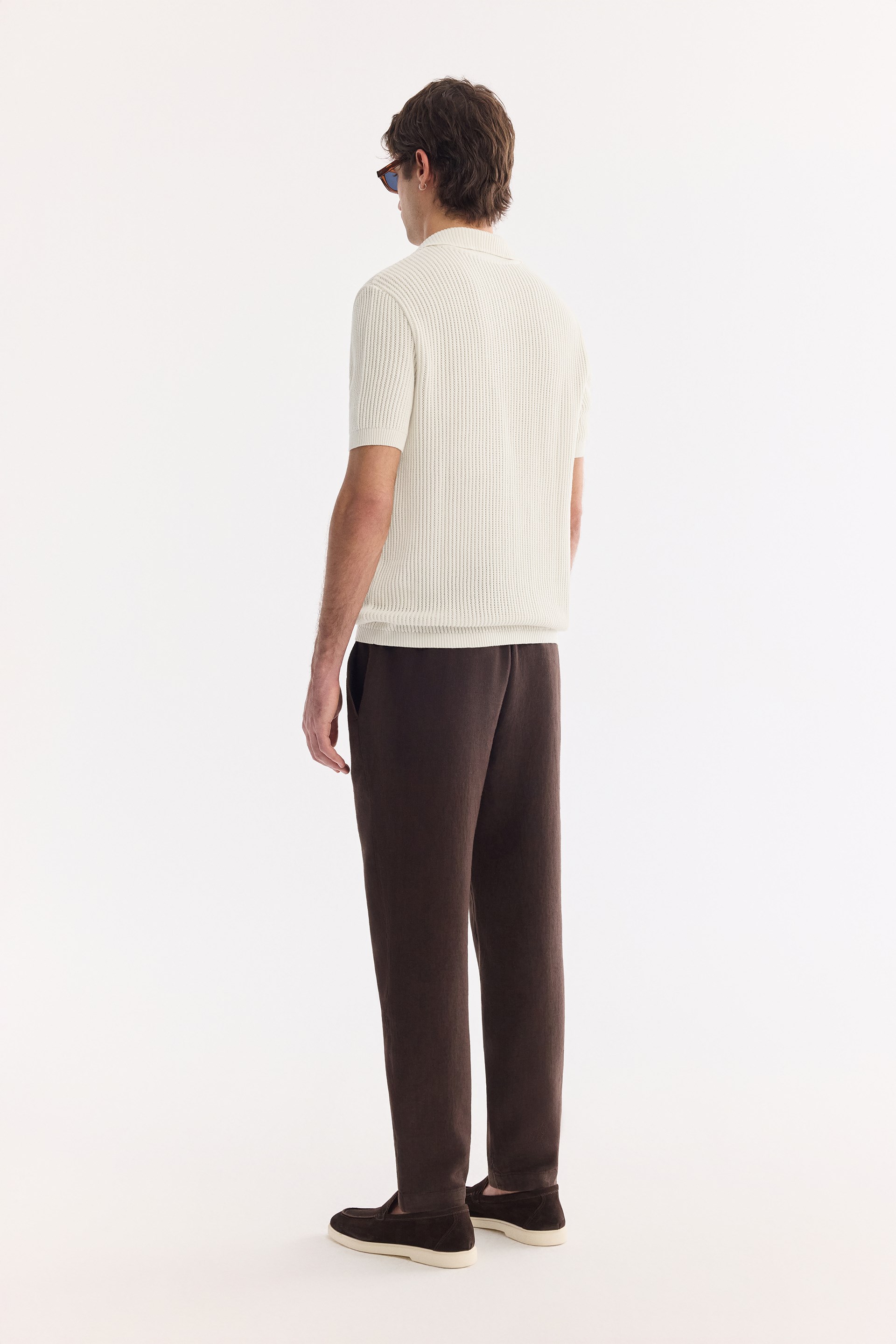 AVVA Bej Polo Yaka Soft Touch Triko T-Shirt görsel 4