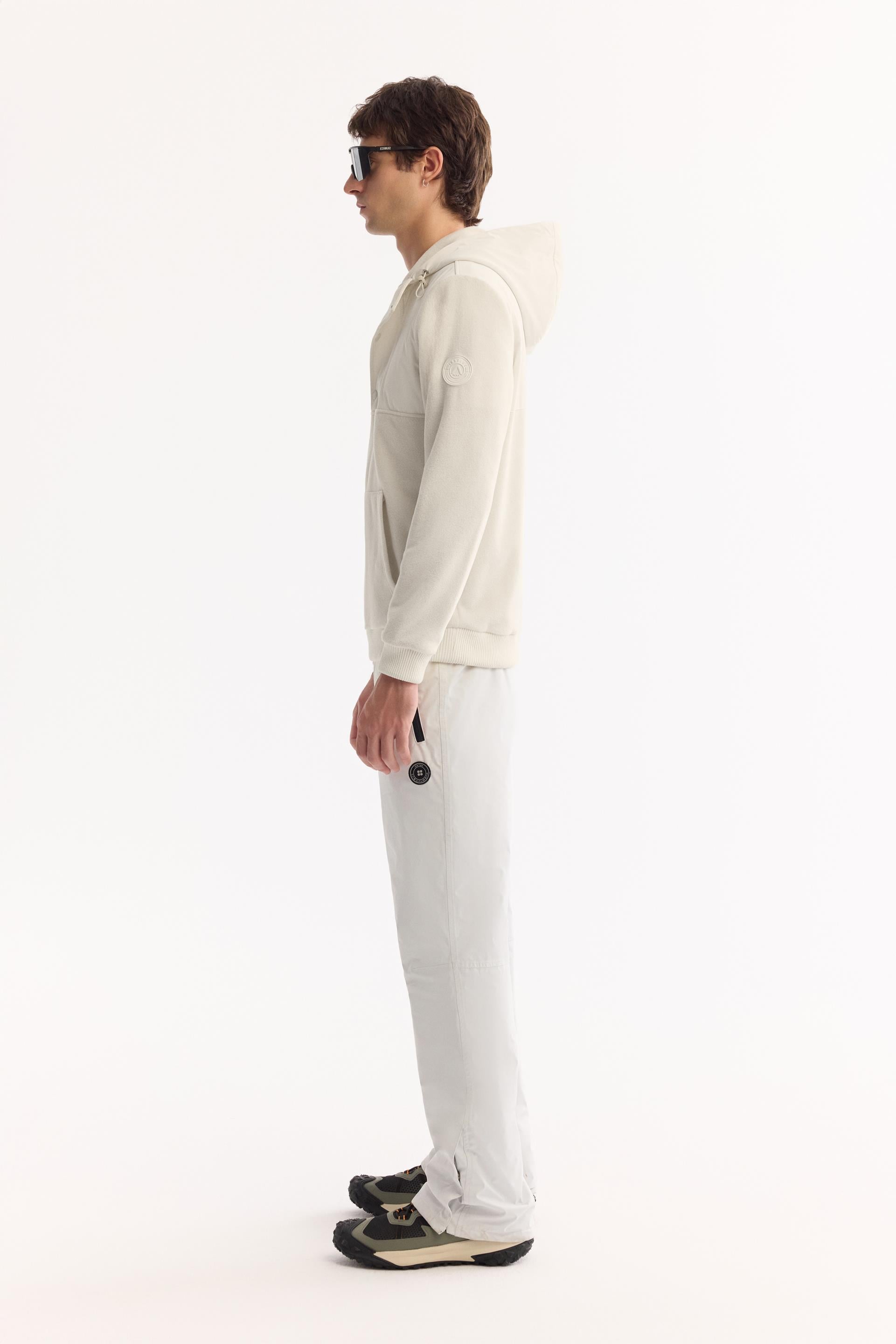 AVVA Ekru Kapüşonlu Soft Touch Polar Sweatshirt görsel 5