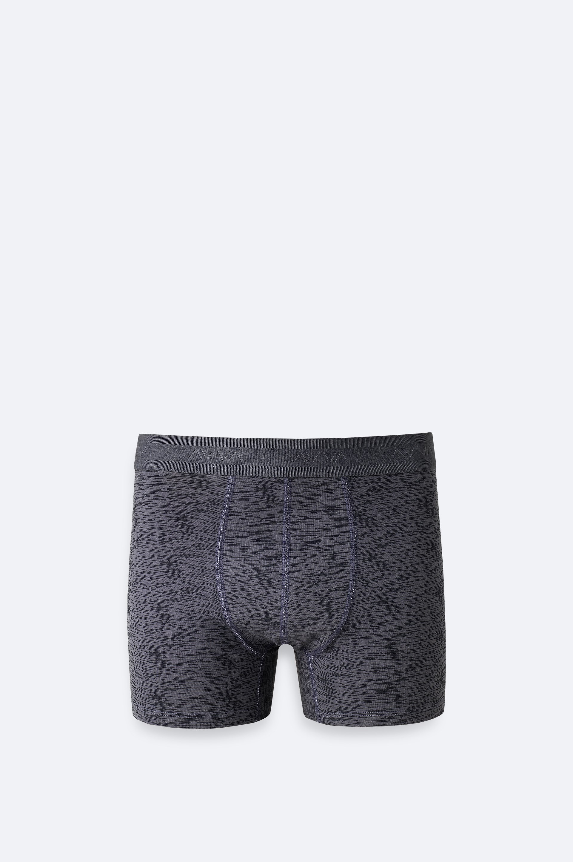 AVVA Gri Desenli Tekli Boxer