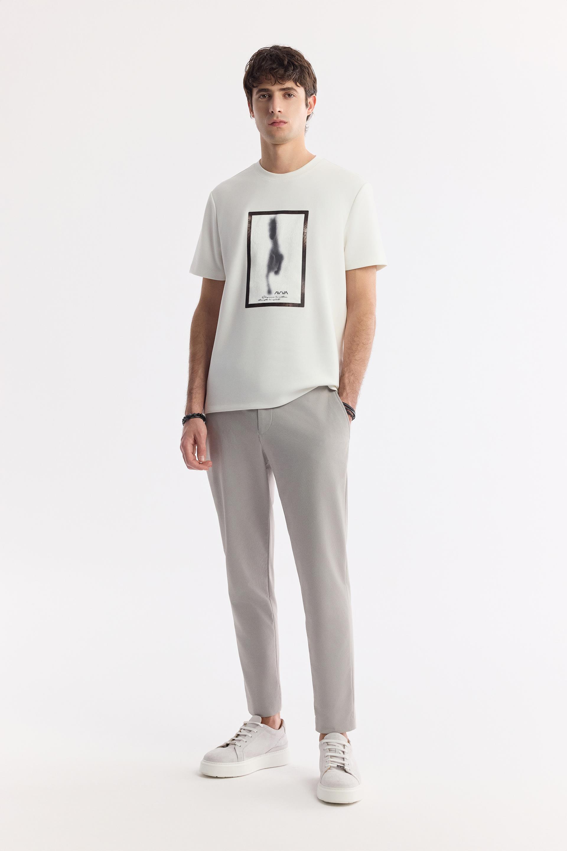 AVVA Gri Yandan Cepli Beli Lastikli Bi-Stretch Pantolon