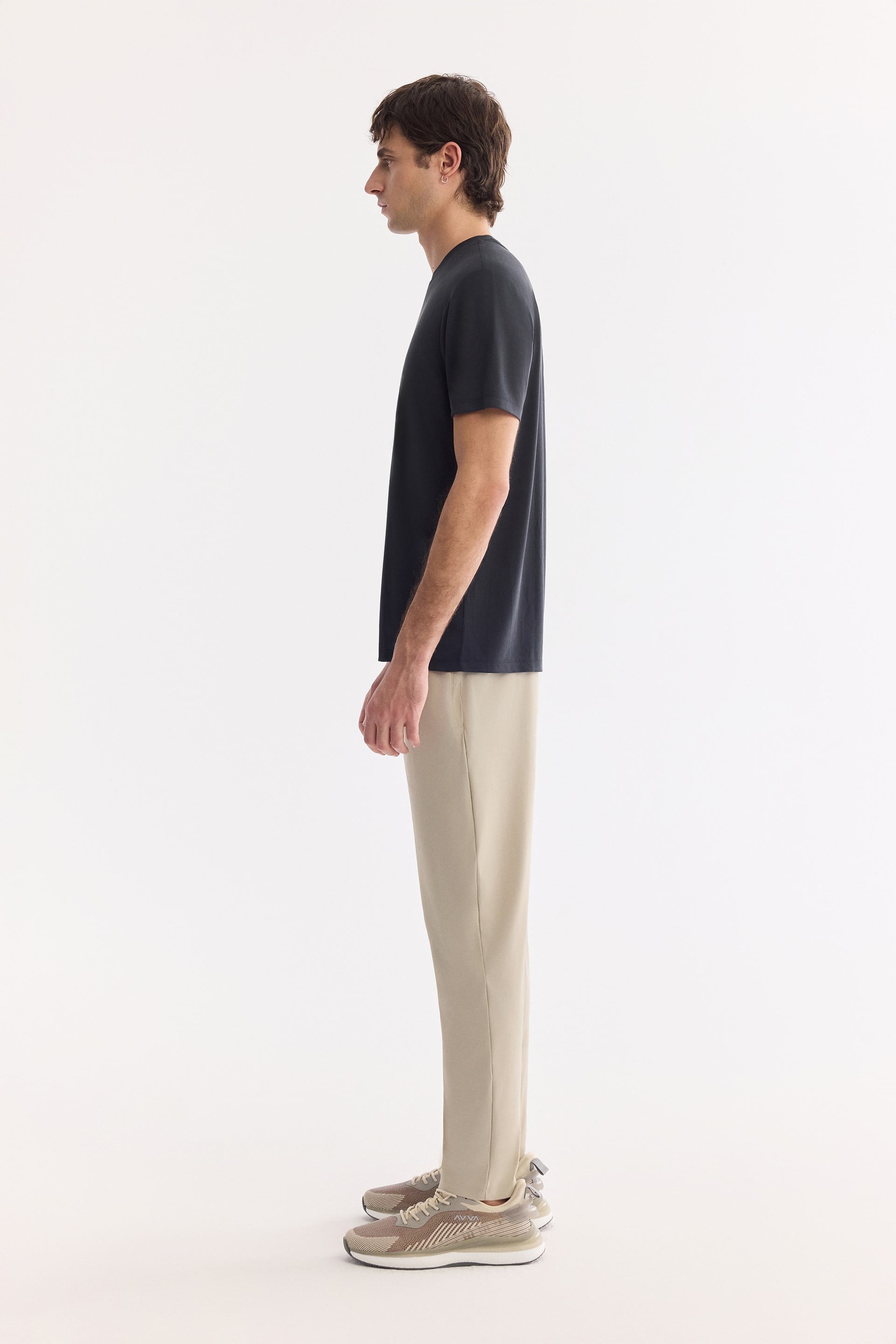 AVVA Siyah Bisiklet Yaka Modal Karışımlı Soft Touch T-Shirt görsel 3