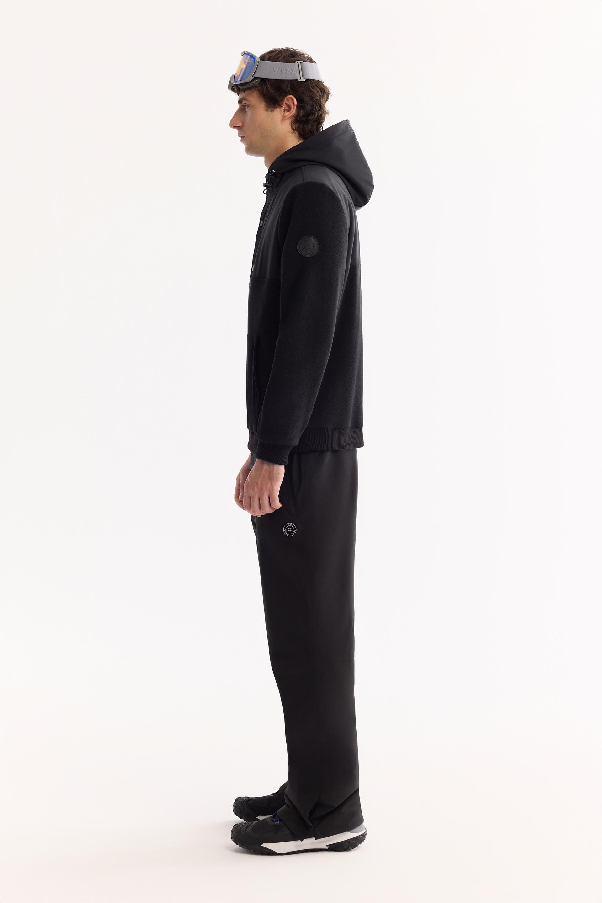 AVVA Siyah Kapüşonlu Soft Touch Polar Sweatshirt görsel 4