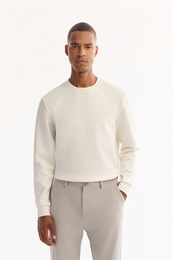Light Grey Classic Waist Cotton Pants