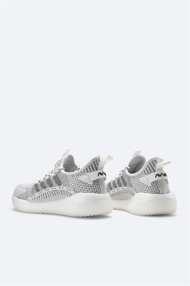 Açık Gri Nefes Alan Hafif Sneaker Ayakkabı