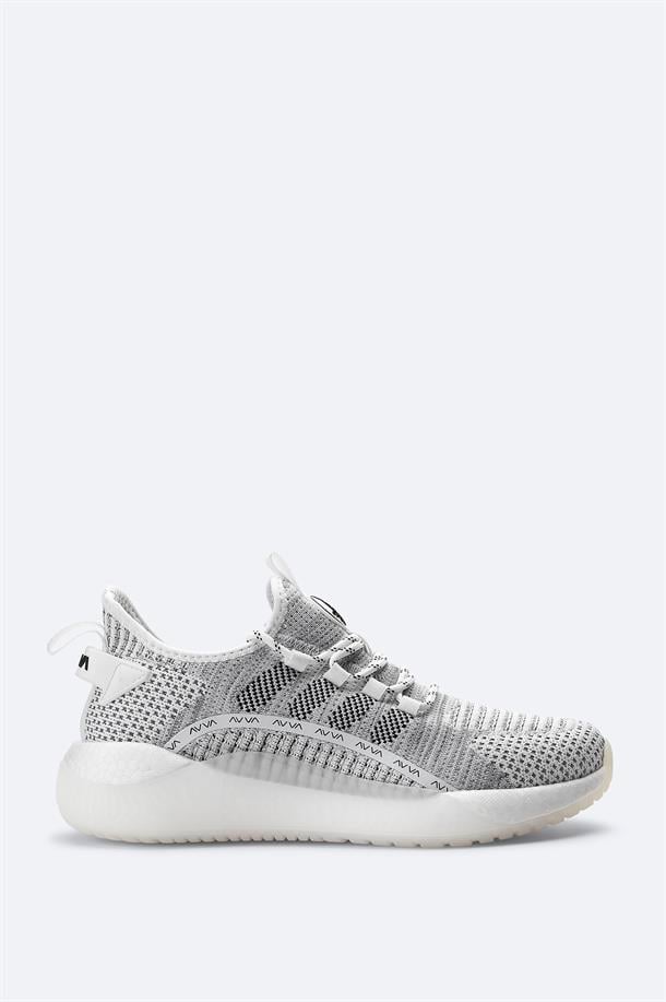 Açık Gri Nefes Alan Hafif Sneaker Ayakkabı