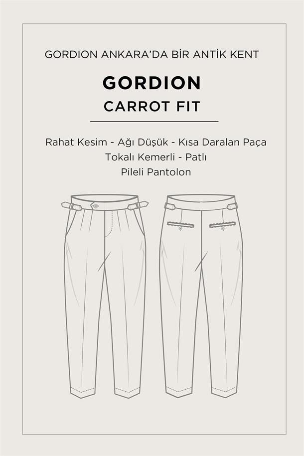 Açık Gri Yanı Tokalı Viskon Karışımlı Kolay Ütülenen Pantolon