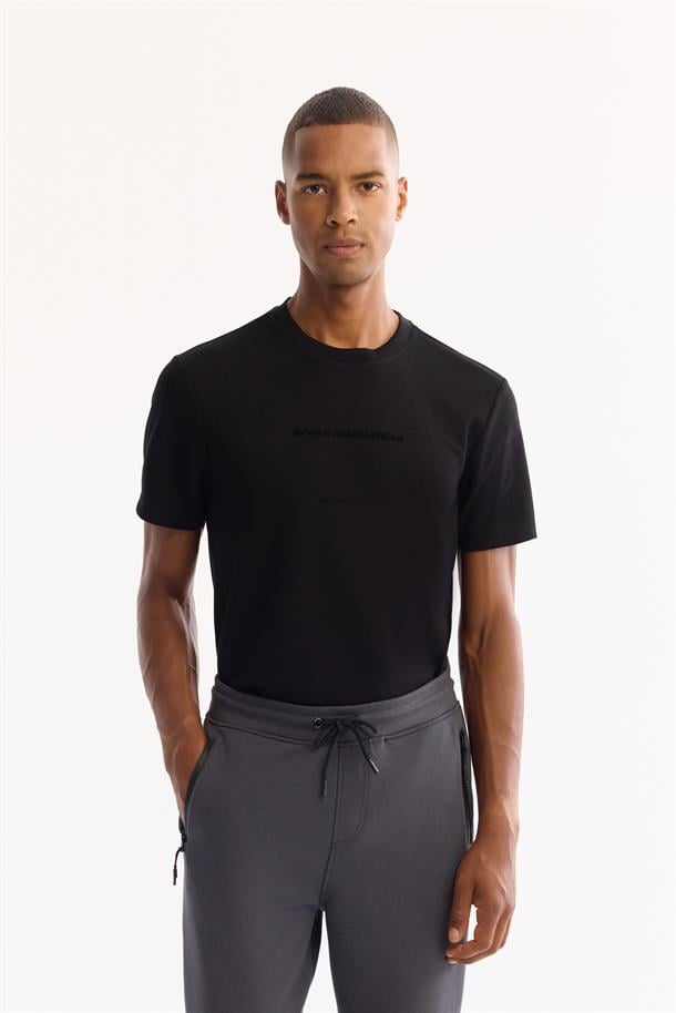 Antrasit Beli Lastikli Bağcıklı Bi-Stretch Eşofman Altı