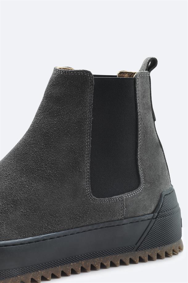 Antrasit %100 Süet Esnek Taban Hafif Chelsea Bot