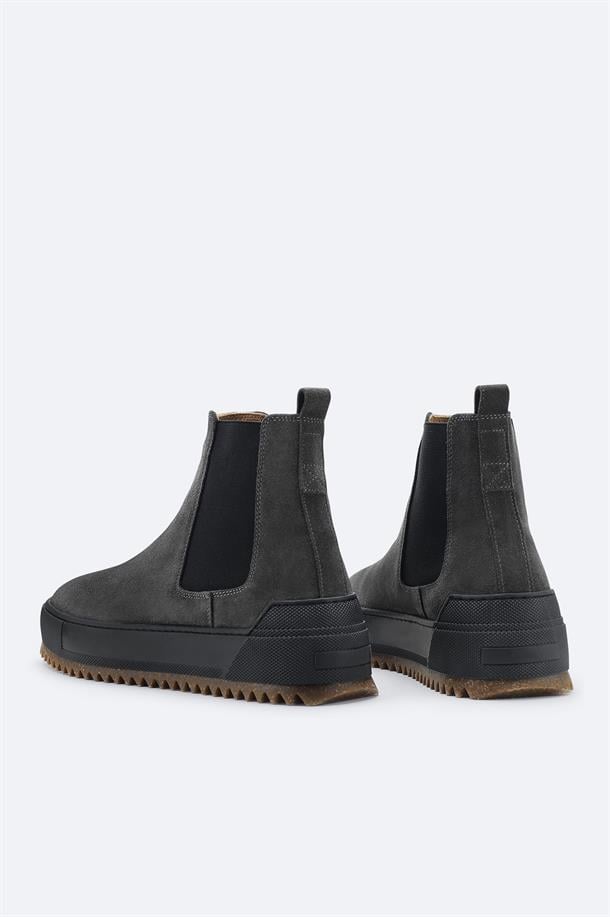 Antrasit %100 Süet Esnek Taban Hafif Chelsea Bot