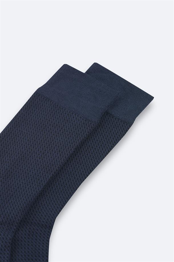 Antrasit Desenli Bambu Soket Çorap