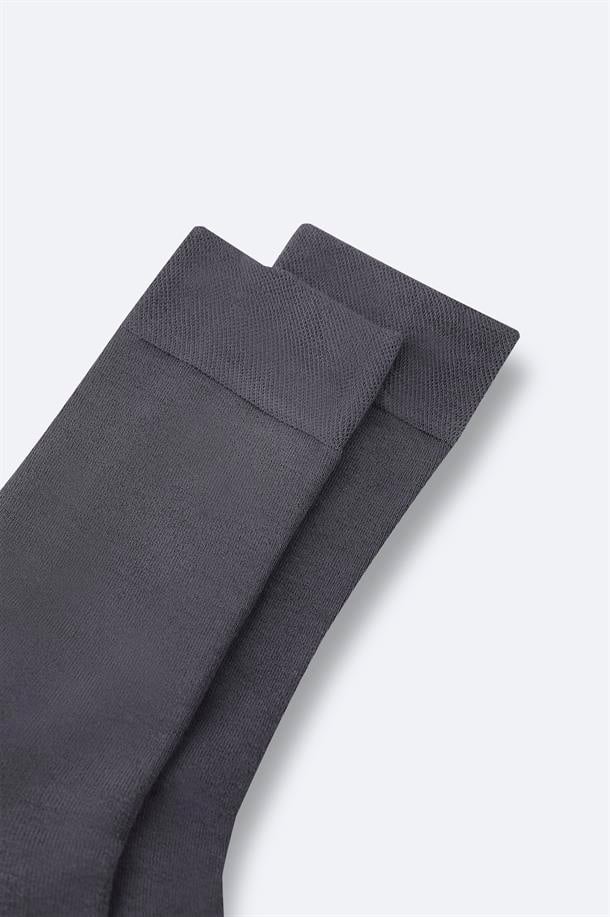 Antrasit Bambu Soket Çorap
