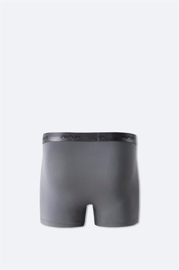 Antrasit Basic Soft Touch Tekli Boxer
