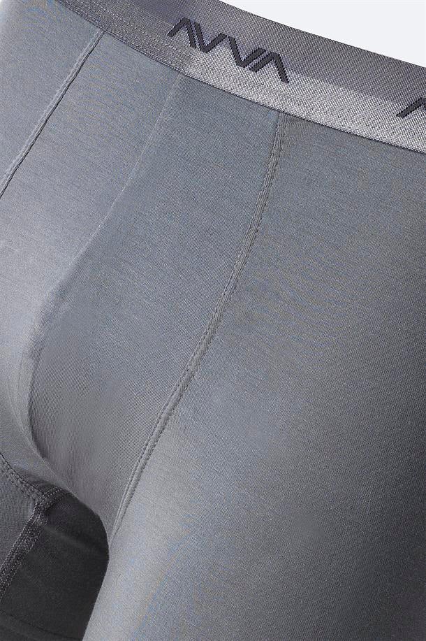 Antrasit Basic Soft Touch Tekli Boxer