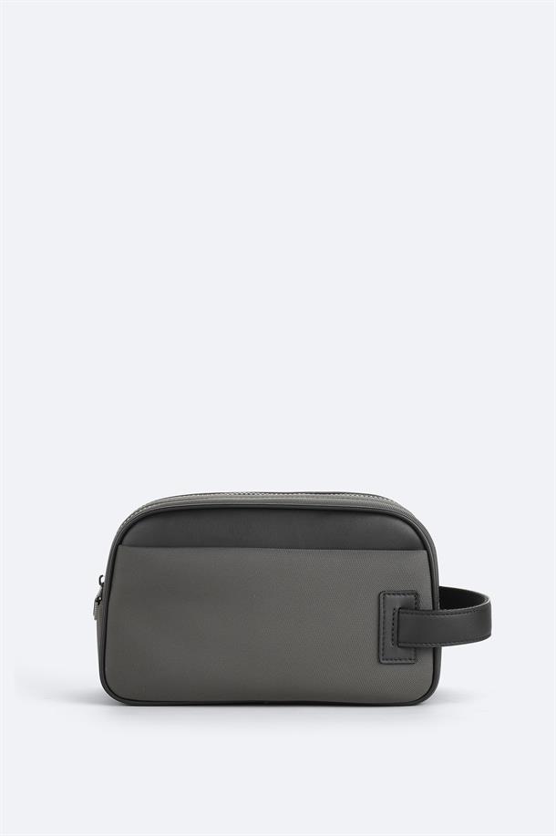 Anthracite Double-Zip Hand Bag