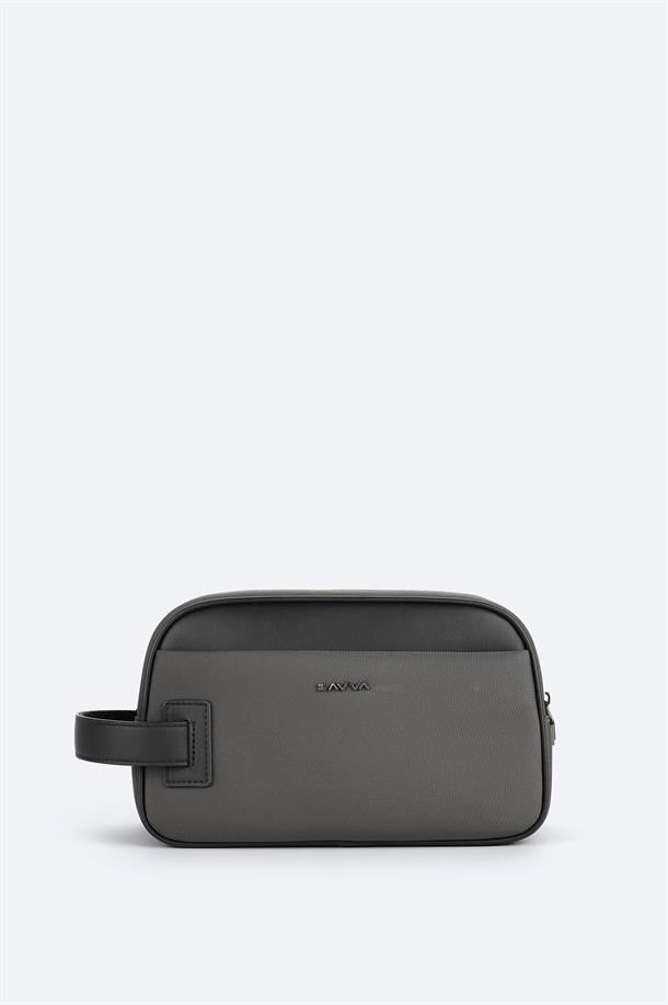 Anthracite Double-Zip Hand Bag