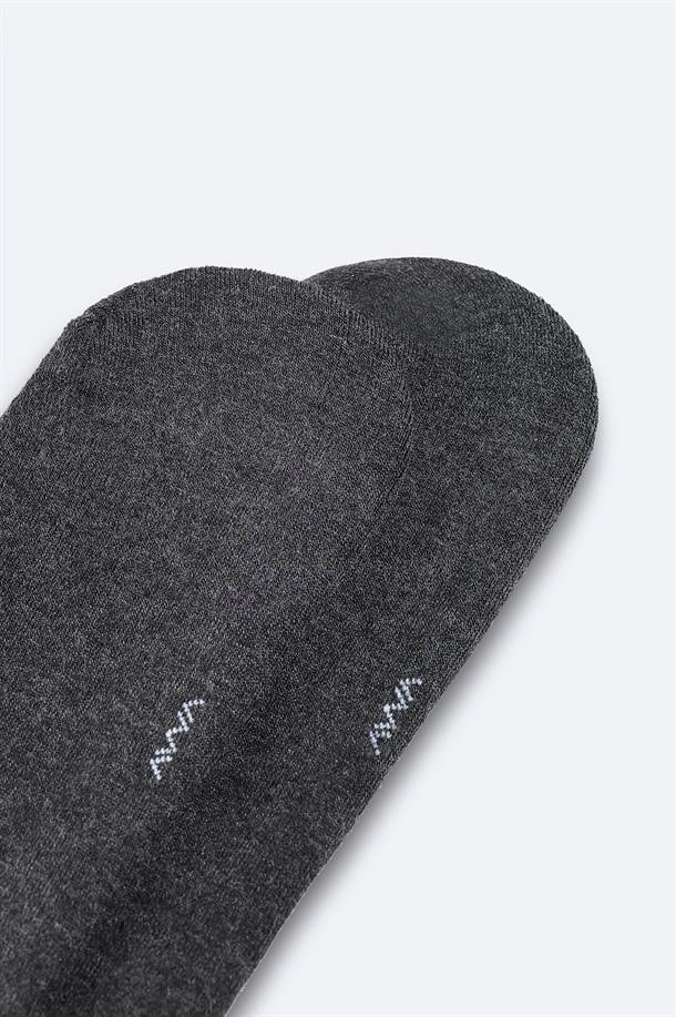Antrasit Havlu Tabanlı  Bambu Sneaker Çorap