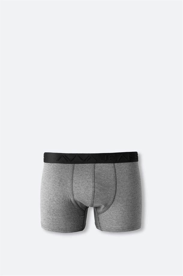Antrasit Basic Pamuklu Tekli Boxer