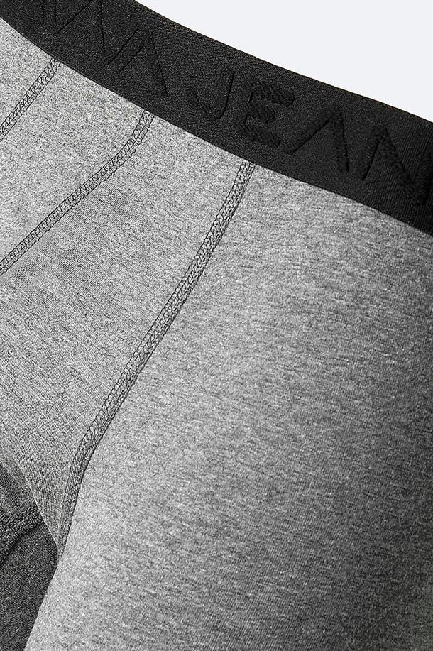 Antrasit Basic Pamuklu Tekli Boxer