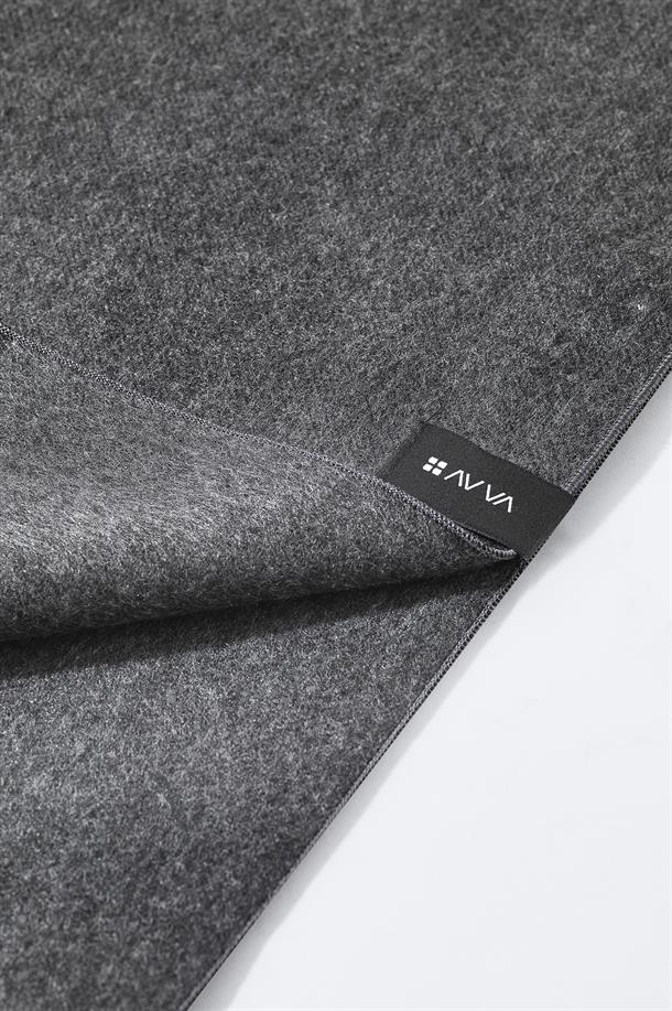 Antrasit Viskon Karışımlı Püsküllü Şal