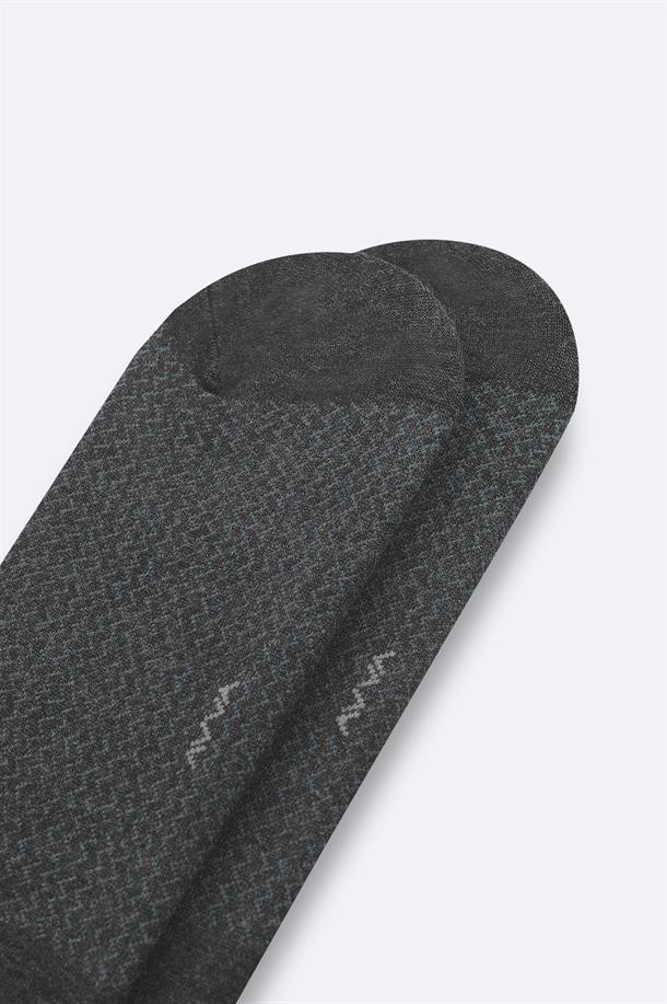 Antrasit Pamuklu Sneaker Çorap