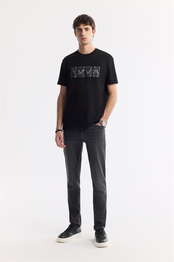 Antrasit Klasik Bel Pamuklu Taş Yıkamalı Jean Pantolon