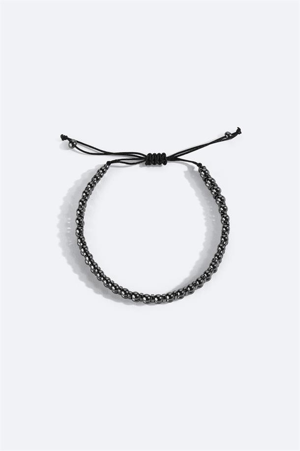 Antrasit Hematit Taşlı Bileklik