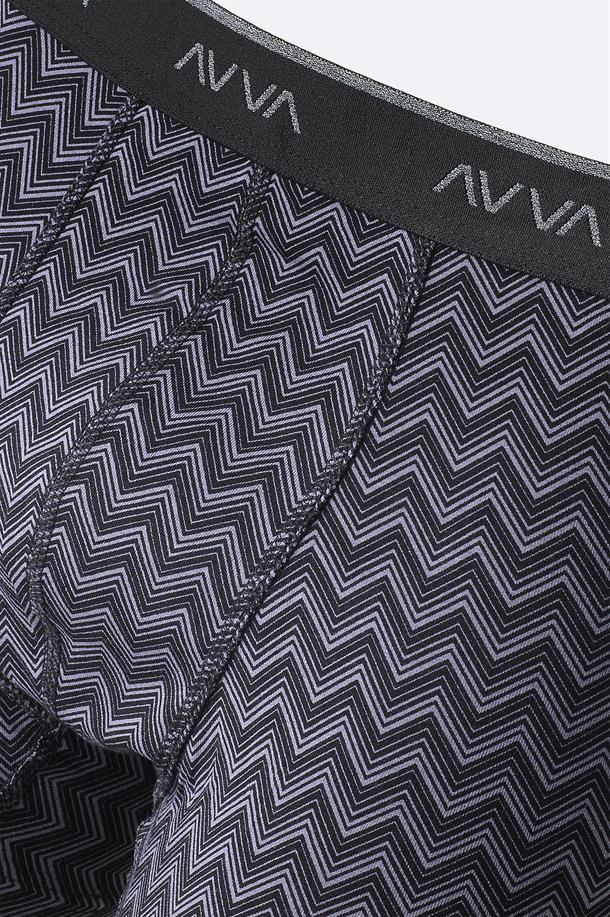 Antrasit Desenli Pamuklu Tekli Boxer