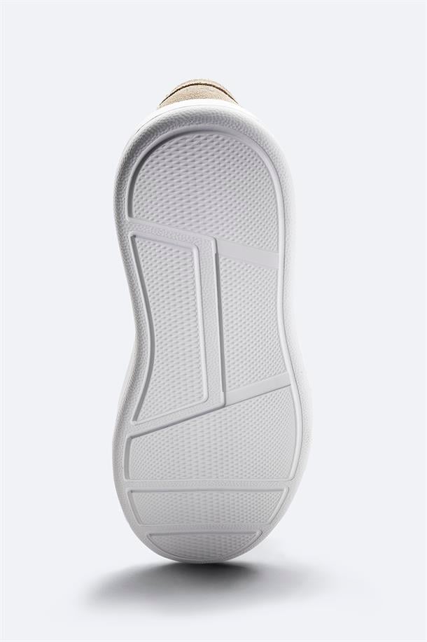 Bej %100 Süet Hafif Loafer Ayakkabı