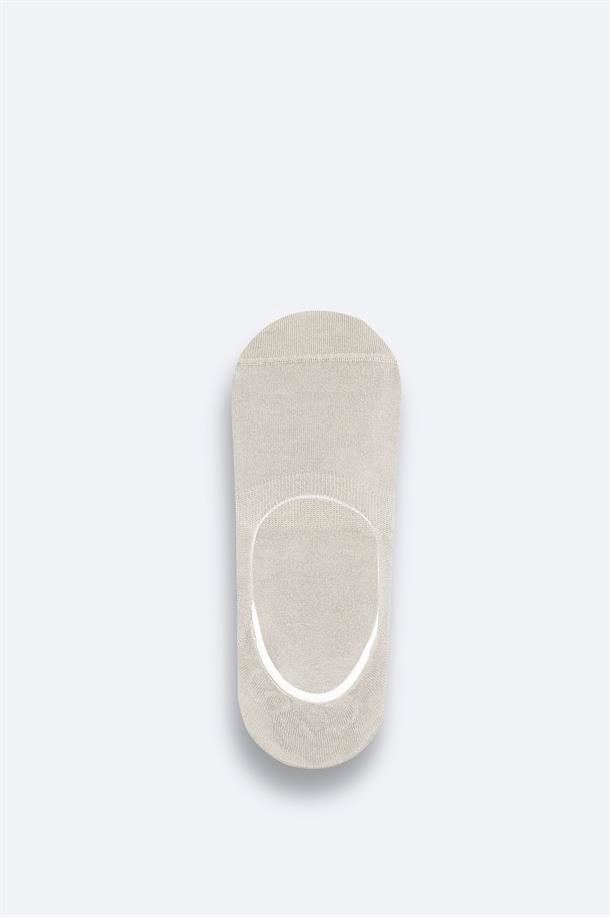 Bej Pamuklu Babet Çorap