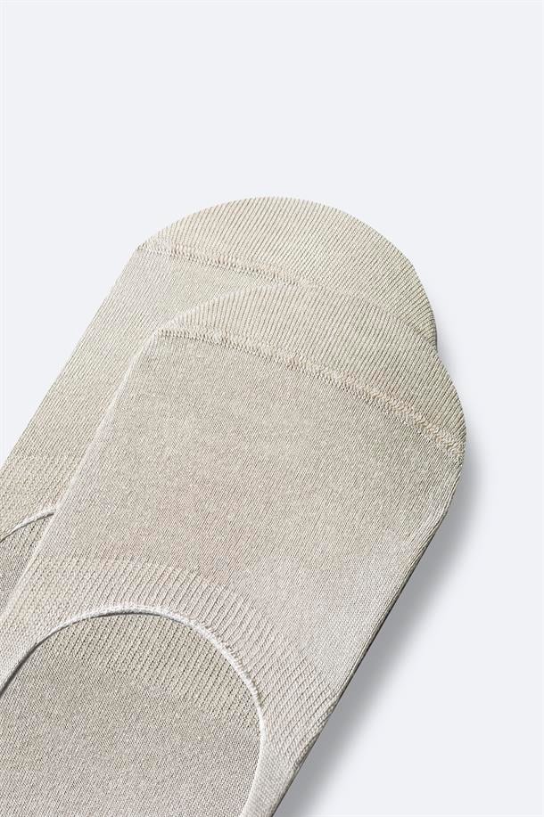 Bej Pamuklu Babet Çorap