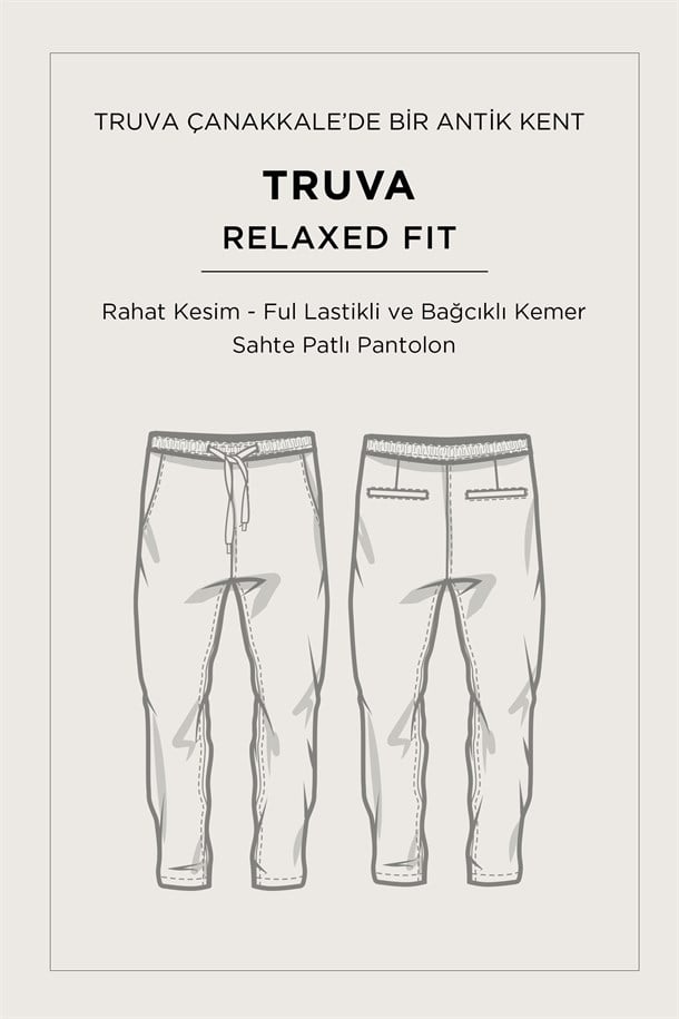 Bej Beli Lastikli Nefes Alan Soft Touch Jogger Pantolon
