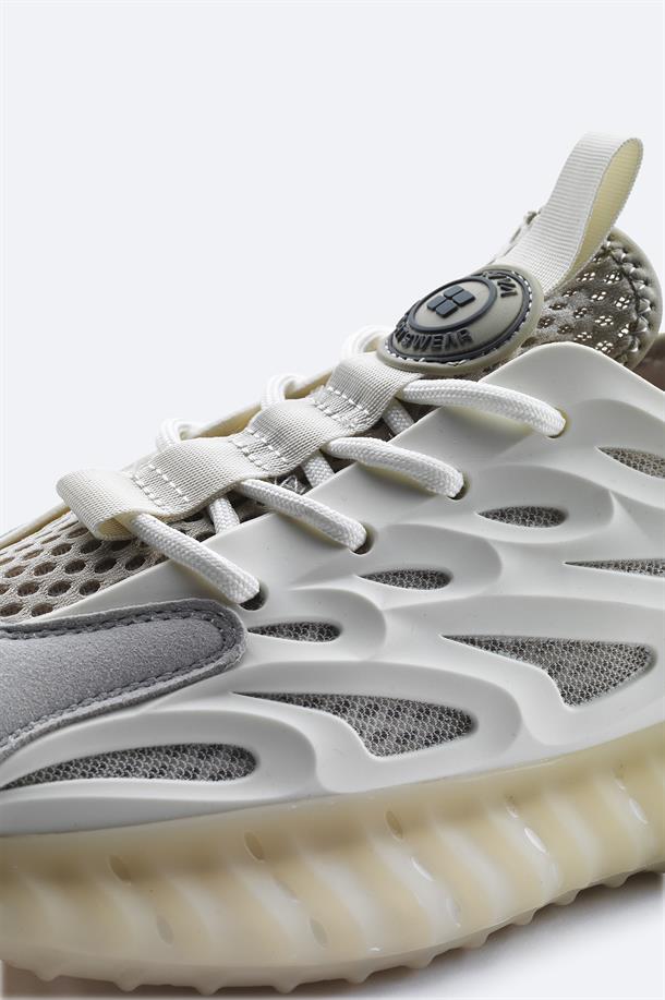 Bej Nefes Alan Hafif Sneaker Ayakkabı