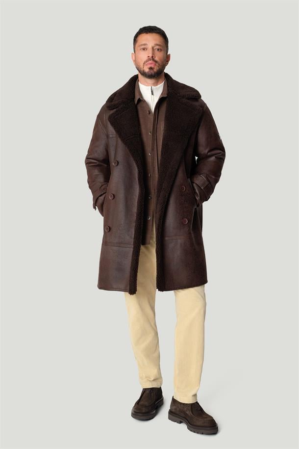 Bej Klasik Bel Kalın Fitilli Kadife Chino Pantolon