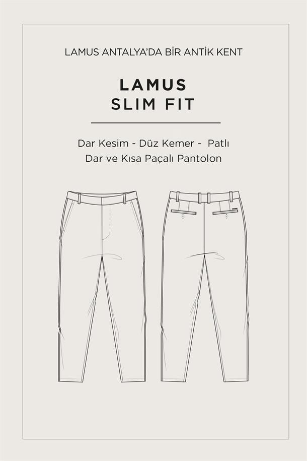 Bej Klasik Bel Kolay Ütülenen Chino Pantolon