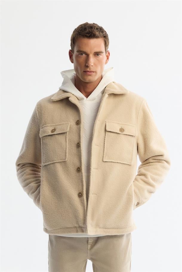 Beige Fleece Jacket