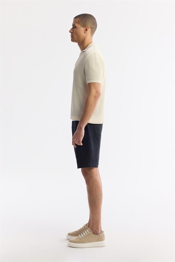 Bej Polo Yaka %100 Pamuk Triko T-Shirt