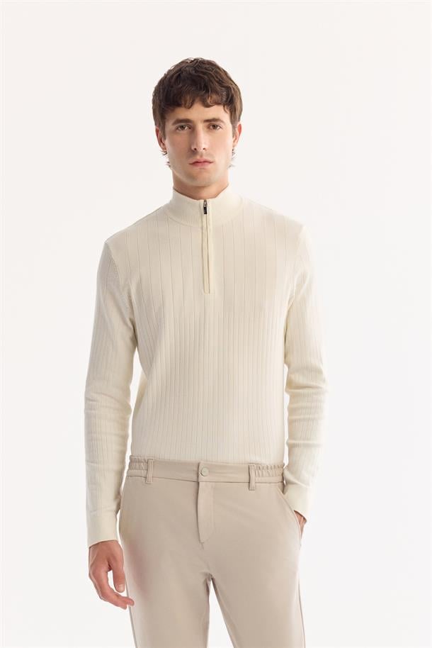 Bej Yanı Lastikli Hızlı Kuruyan Kırışmayan Pantolon