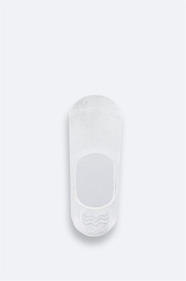 Beyaz Bambu Babet Çorap