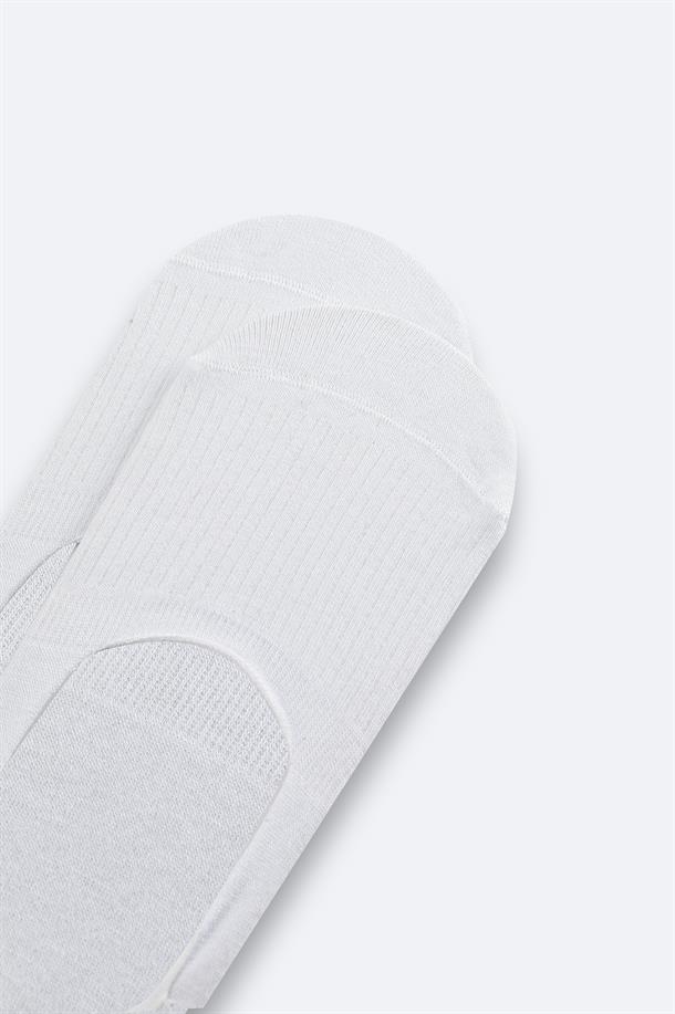 Beyaz Bambu Babet Çorap